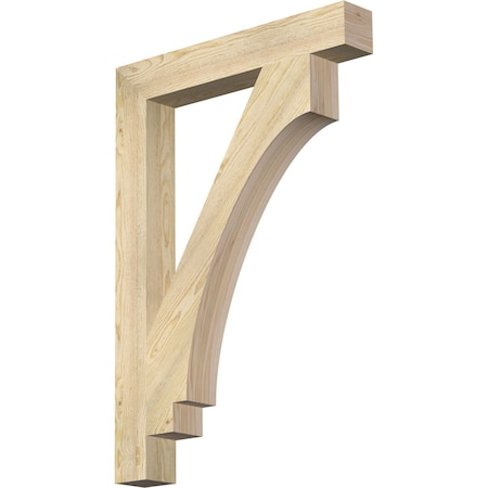 Ekena Millwork Imperial Block Rough Sawn Bracket, Douglas Fir, 4"W x 28"D x 40"H BKT04X28X40IMP05RDF